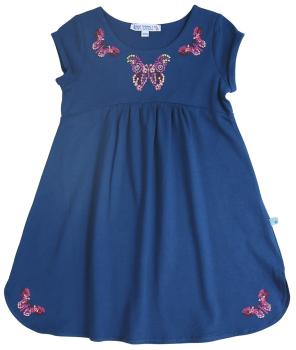 Enfant Terrible Sommerkleid Schmetterling blau aus 100% Bio-Baumwolle GOTS